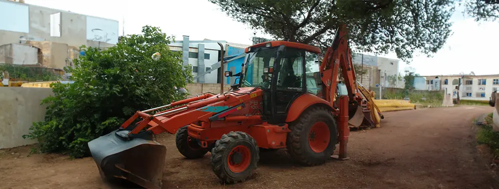 Fiat Hitachi FB100 backhoe loader